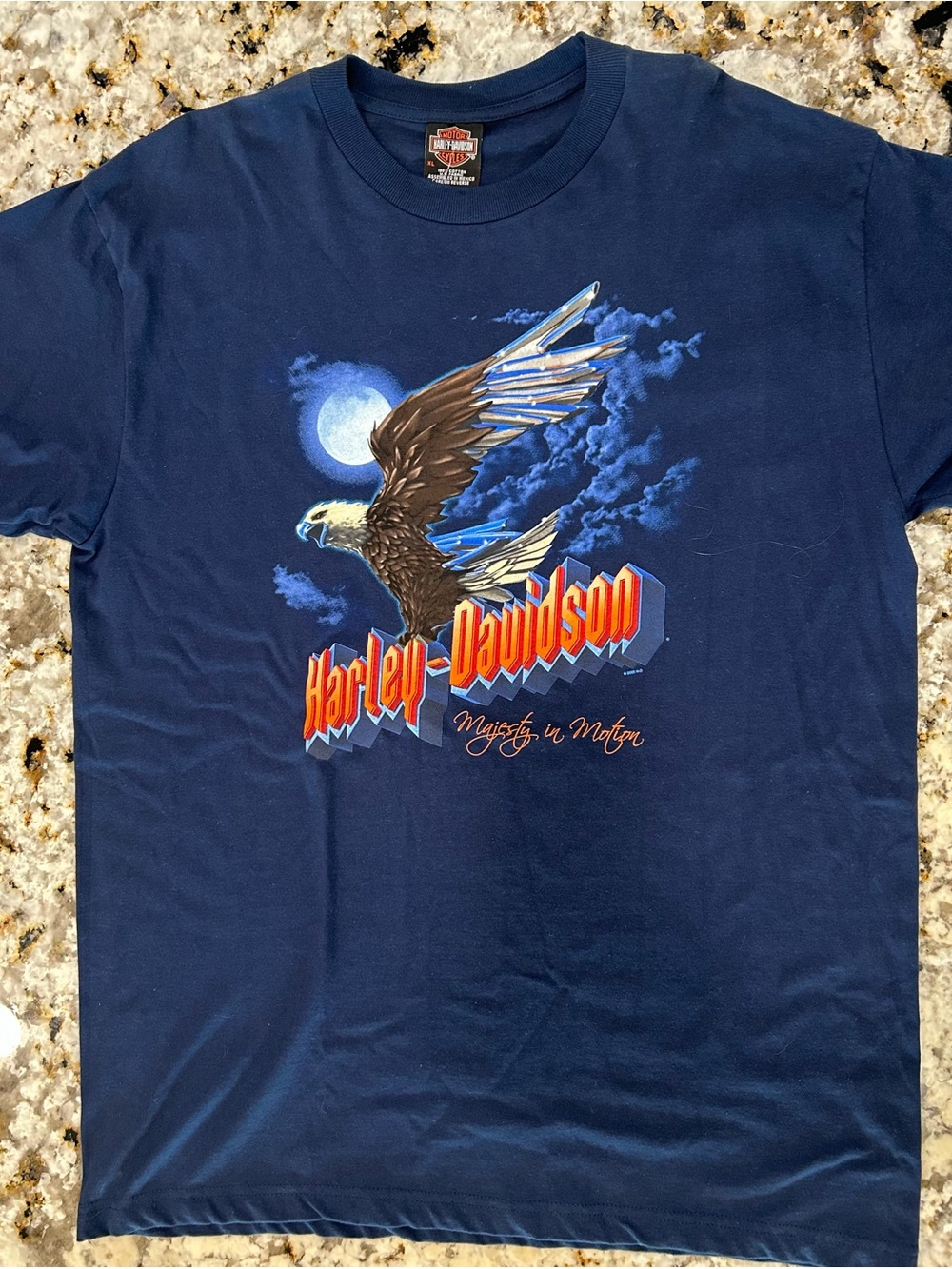 Vintage Harley Davidson Shirt Mens XL Navy NWT Eagle Majesty in Motion 2005